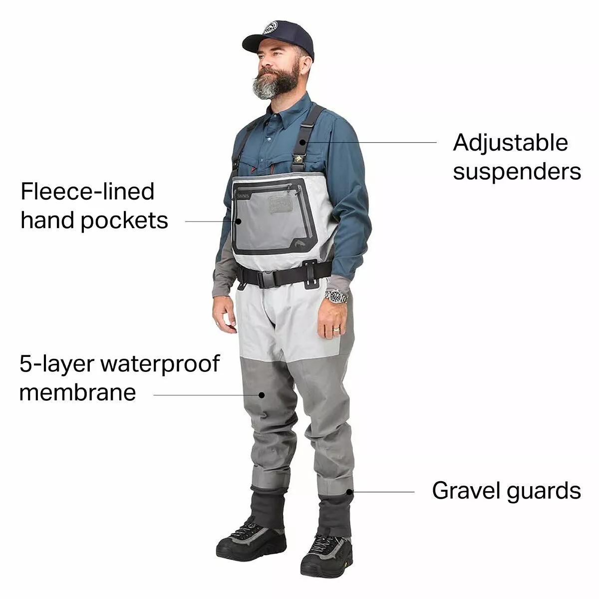 G3 Guide Stockingfoot Wader Men's Simms Waders 4 G3 Guide Stockingfoot Wader Men's Simms Waders - Image 2