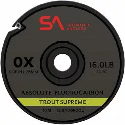 30m Absolute Fluorocarbon Trout Supreme Tippet Scientific Anglers Leaders