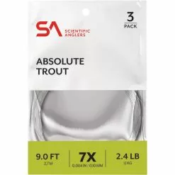 Absolute Trout 9' 3 Pack Scientific Anglers Leaders