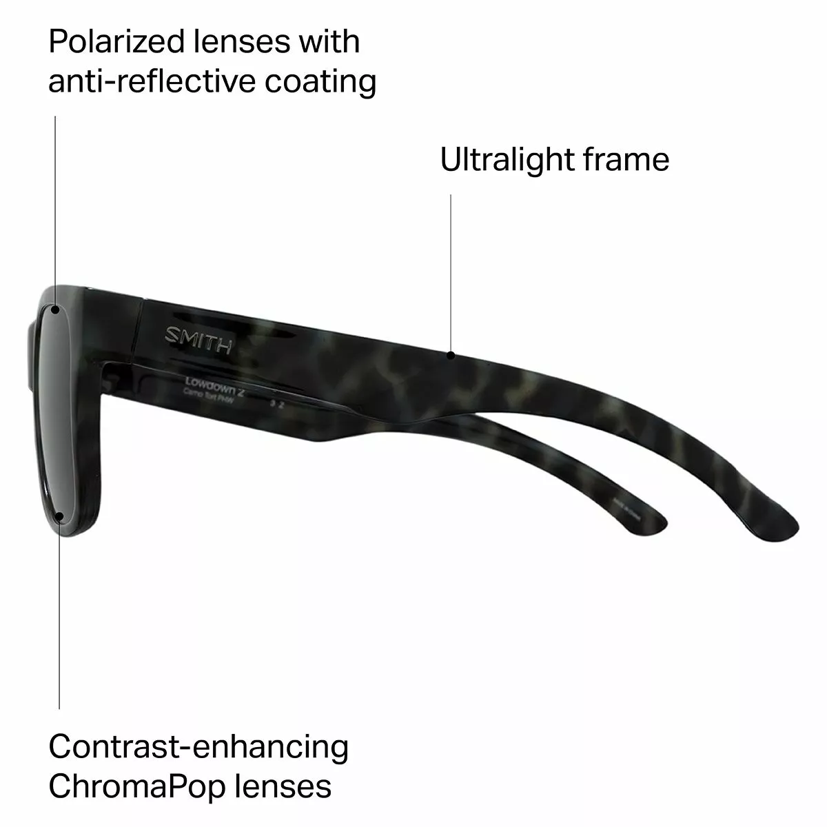 Lowdown 2 ChromaPop Polarized Sunglasses Smith Men's Lifestyle Sunglasses 8 Lowdown 2 ChromaPop Polarized Sunglasses Smith Men's Lifestyle Sunglasses - Image 6