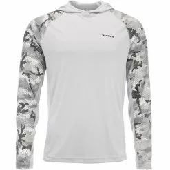 Solarflex Hooded Print Shirt Men's Simms Men's Fly Fishing Clothing -Outlet Fly Fishing Store HEFLCAST D2