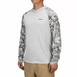 Solarflex Hooded Print Shirt Men's Simms Men's Fly Fishing Clothing -Outlet Fly Fishing Store HEFLCAST D3