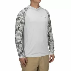 Solarflex Hooded Print Shirt Men's Simms Men's Fly Fishing Clothing -Outlet Fly Fishing Store HEFLCAST D4