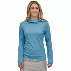 Sunshade Hooded Shirt Women's Patagonia Women's Hiking Clothing -Outlet Fly Fishing Store LAGBLU