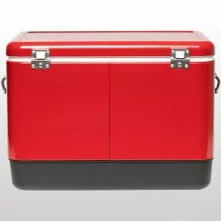 Vintage Steel Belted Cooler 54qt Coleman Coolers -Outlet Fly Fishing Store RED D7