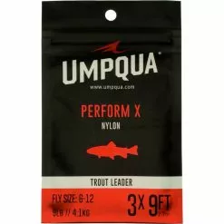 Perform X Trout Leader 3 Pack Umpqua Leaders -Outlet Fly Fishing Store S6X D1