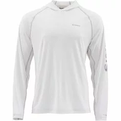 Solarflex Hooded Print Shirt Men's Simms Men's Fly Fishing Clothing -Outlet Fly Fishing Store WHI 4